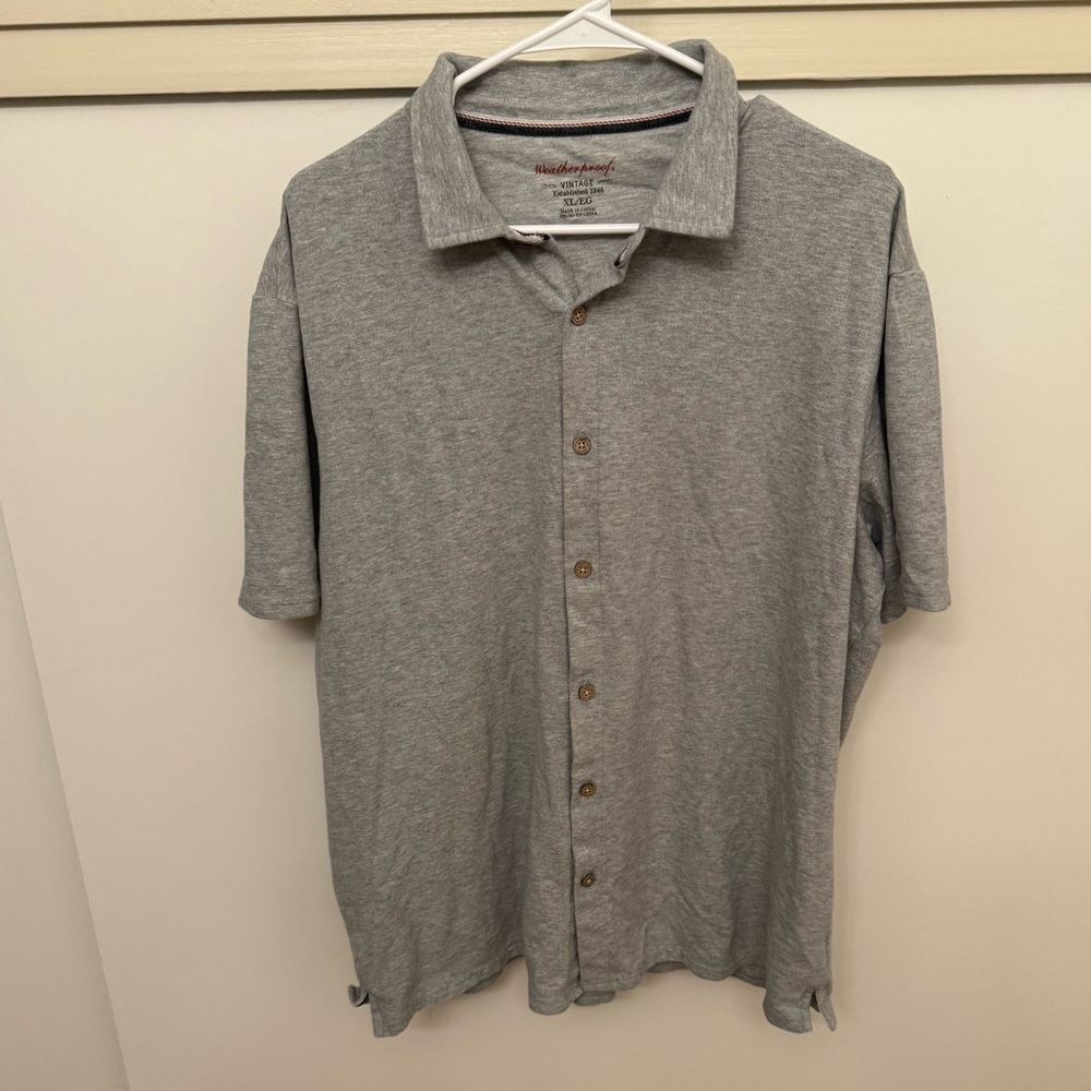 Weatherproof Vintage Mens Short Sleeve Button Up
